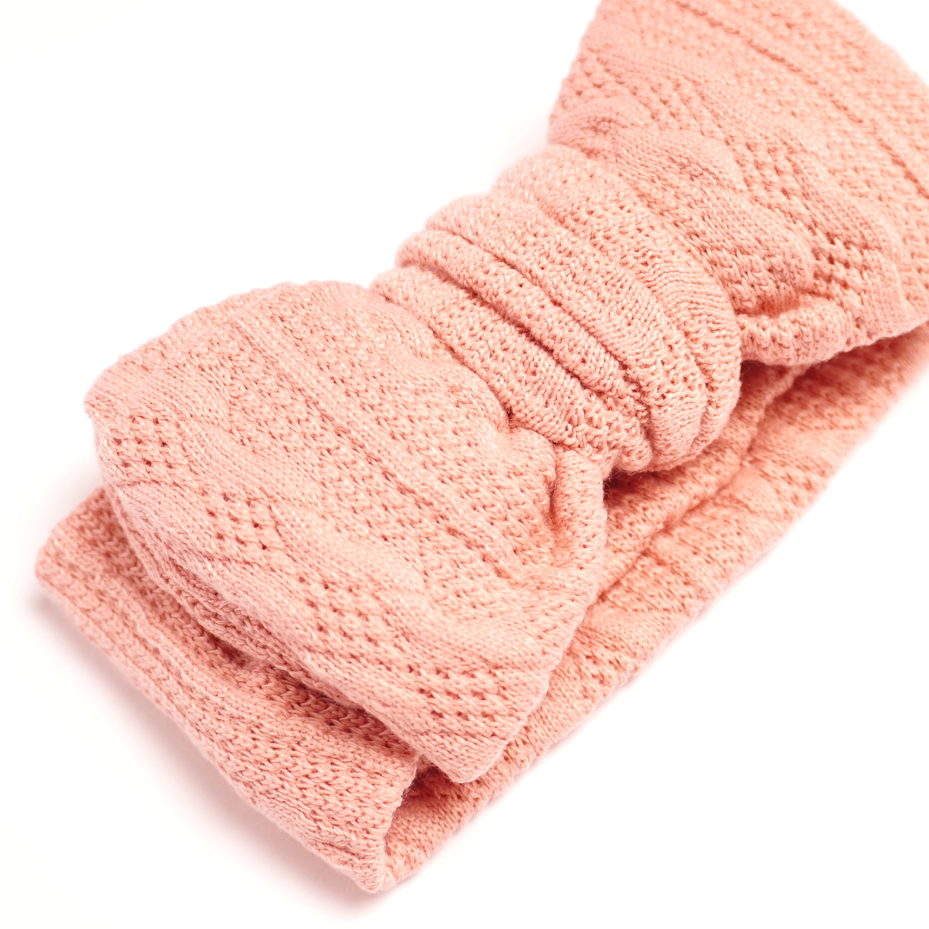 Stickat Hårband - Rosa