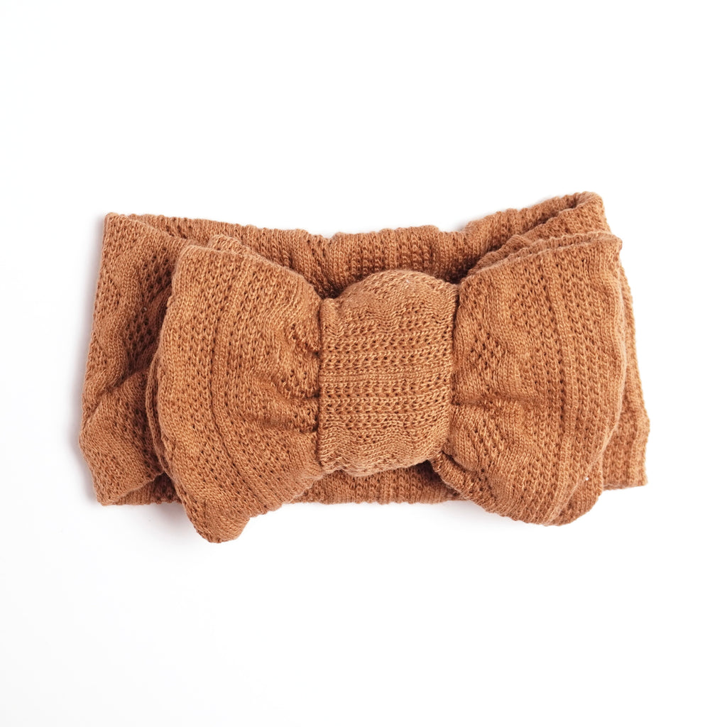 Stickat Hårband - Chestnut