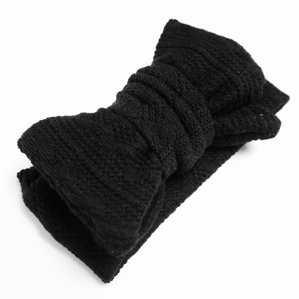 Stickat Hårband - Svart