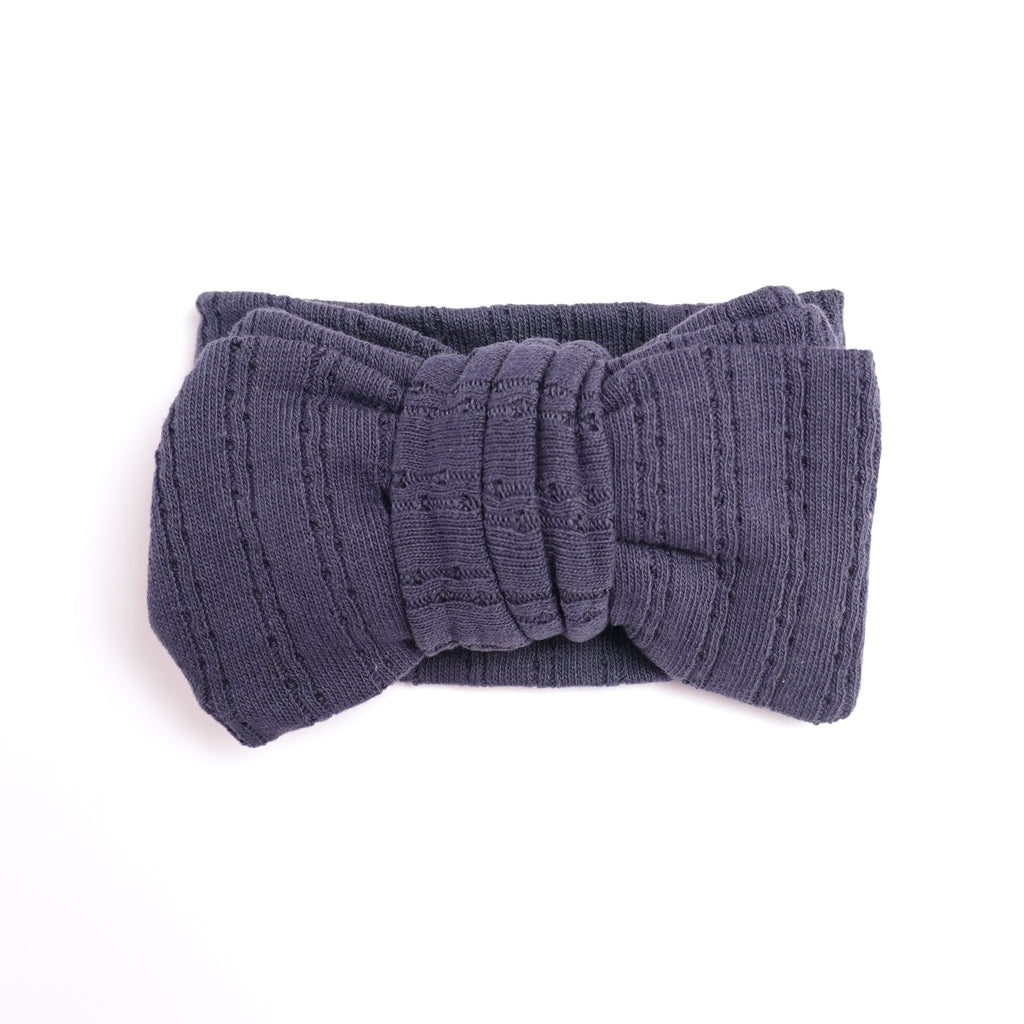 Pointelle Hårband - Marinblå