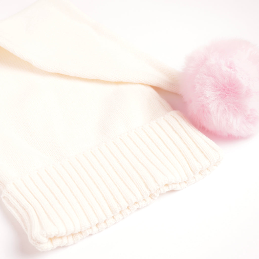 Stickad Tomteluva - Rosa boll