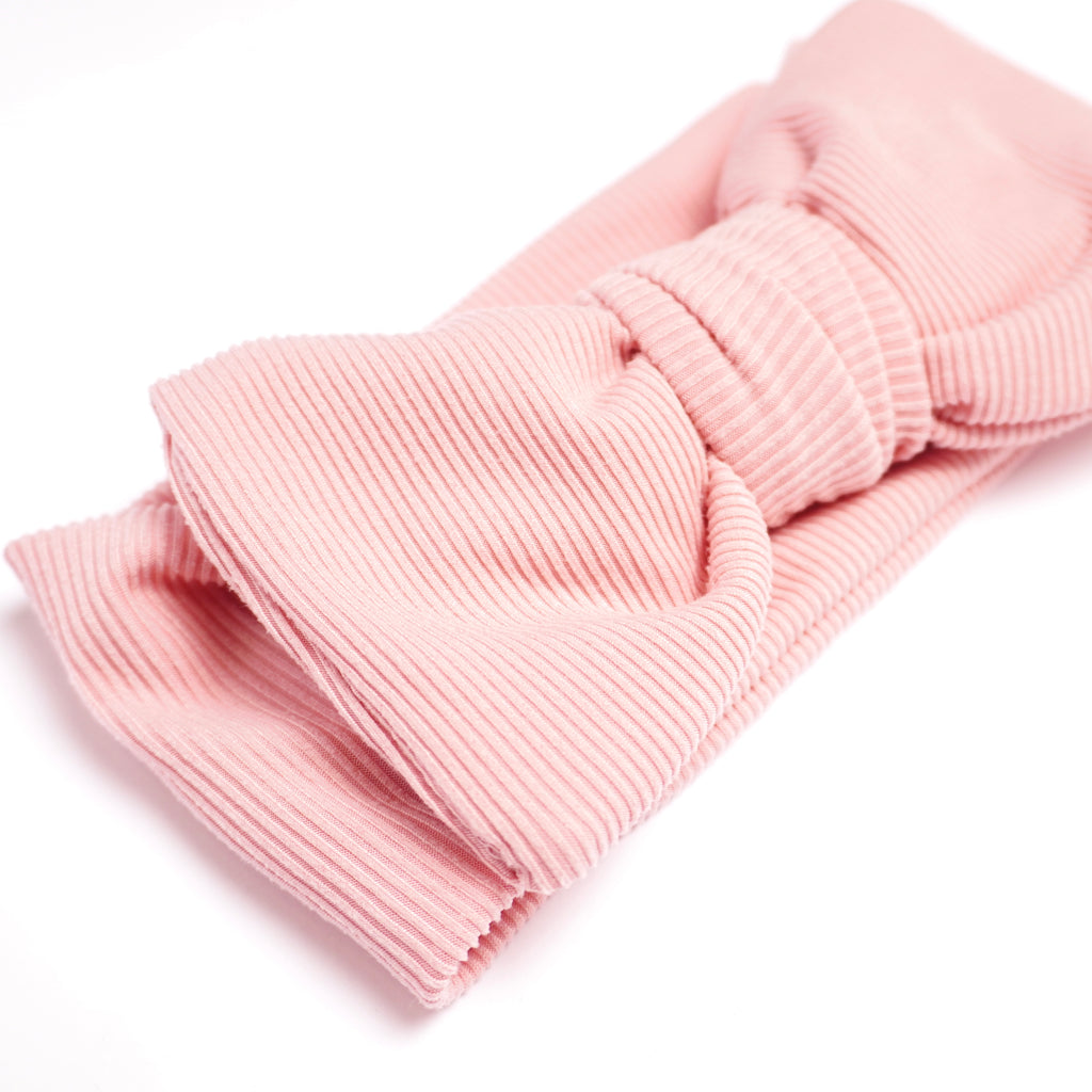 Ribbat Hårband - Rosa