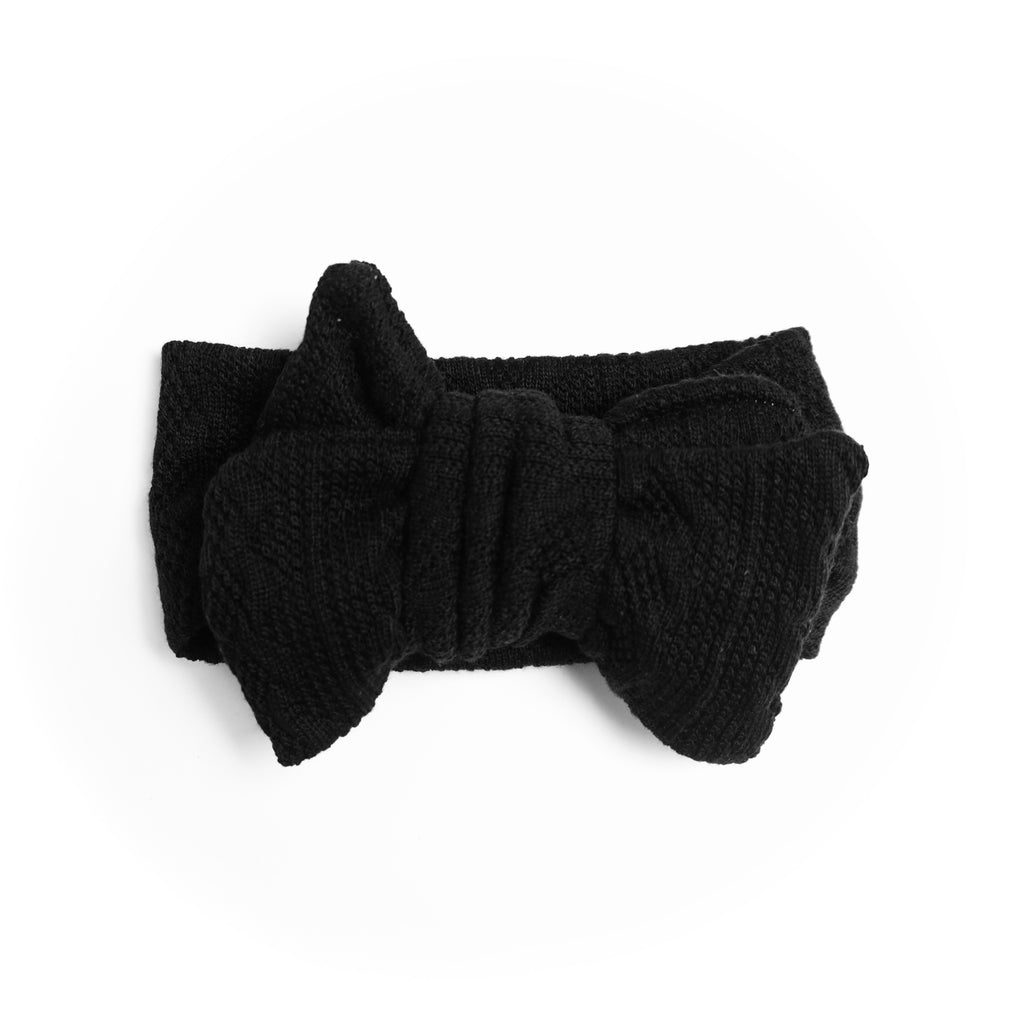 Stickat Hårband - Svart