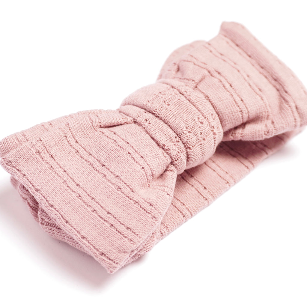 Pointelle Hårband - Dusty purple