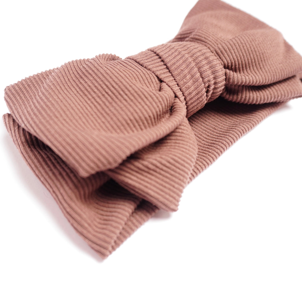 Ribbat Hårband - Brunt