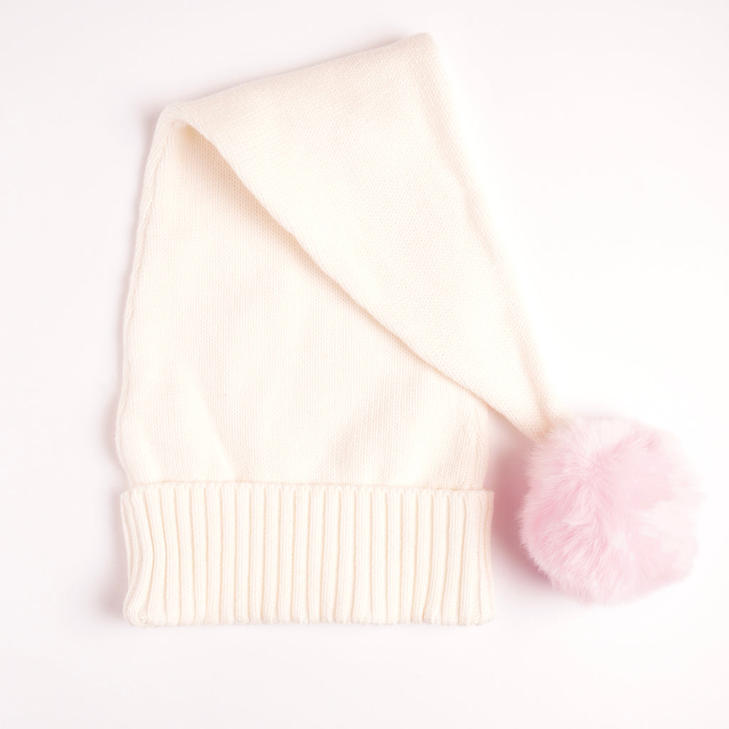 Stickad Tomteluva - Rosa boll