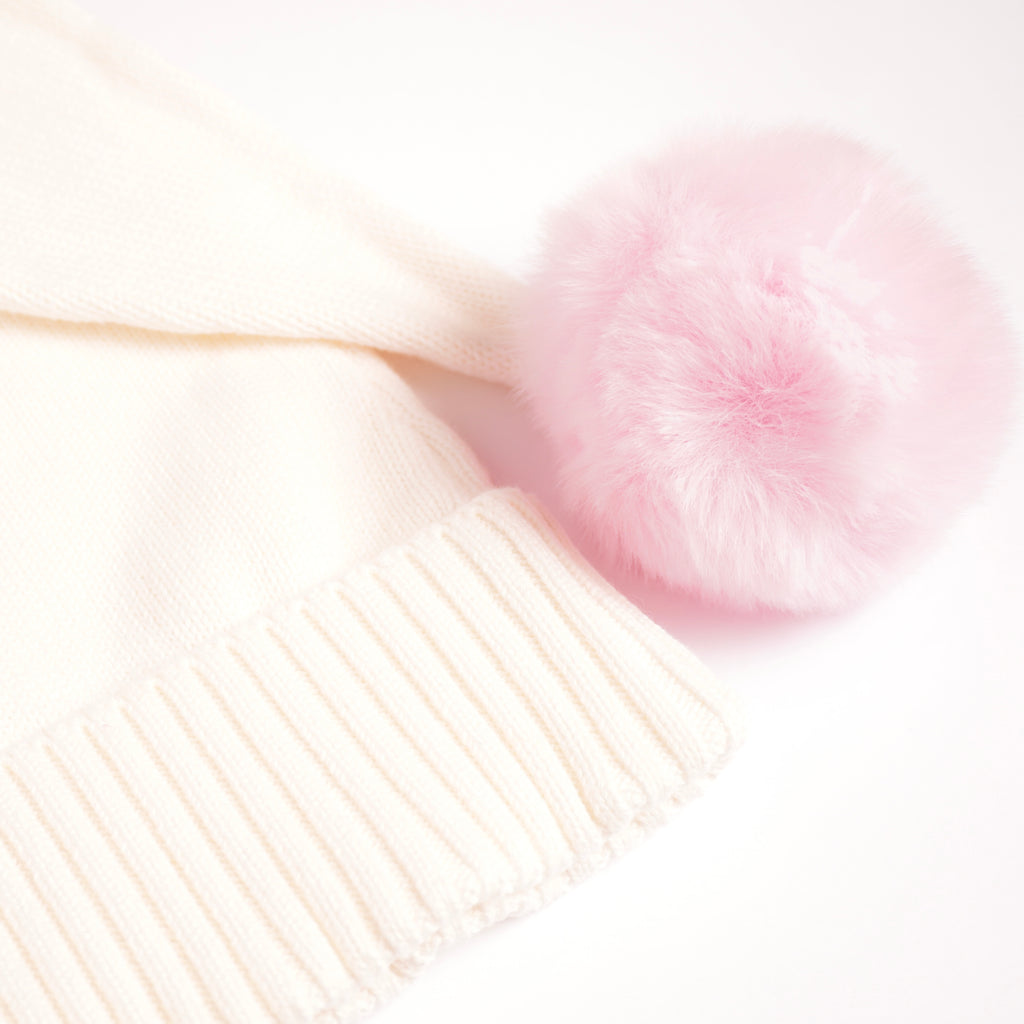 Stickad Tomteluva - Rosa boll