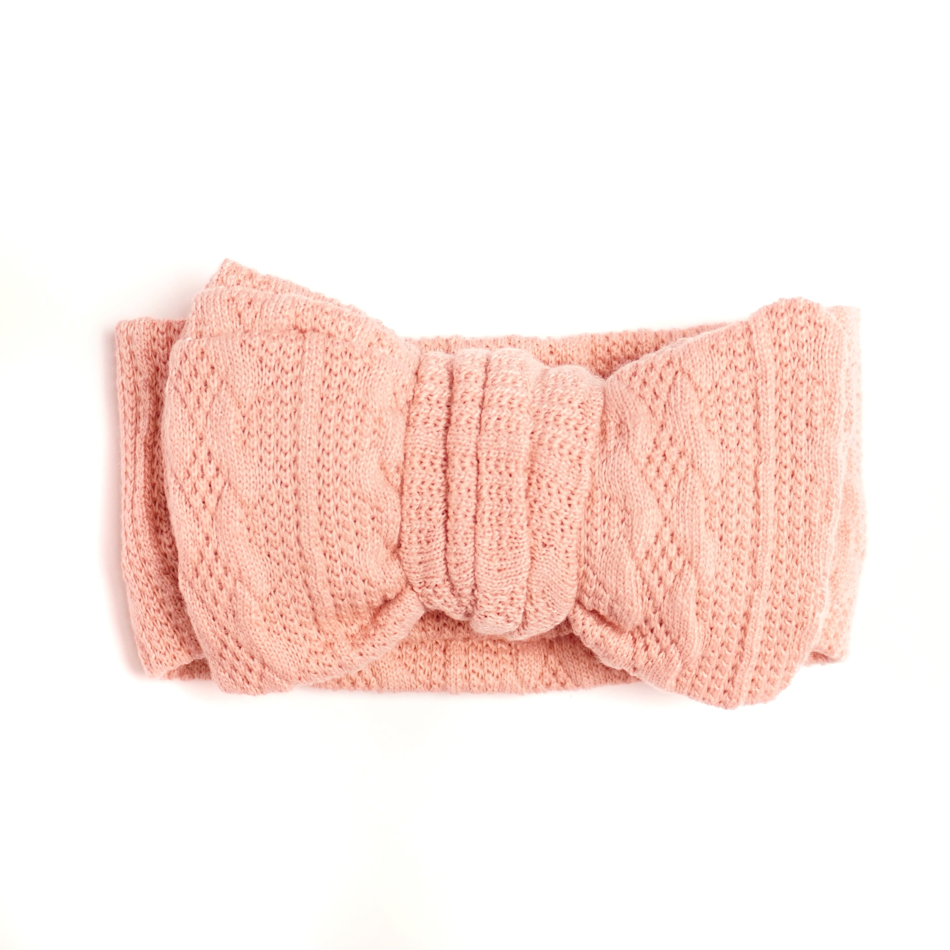 Stickat Hårband - Rosa