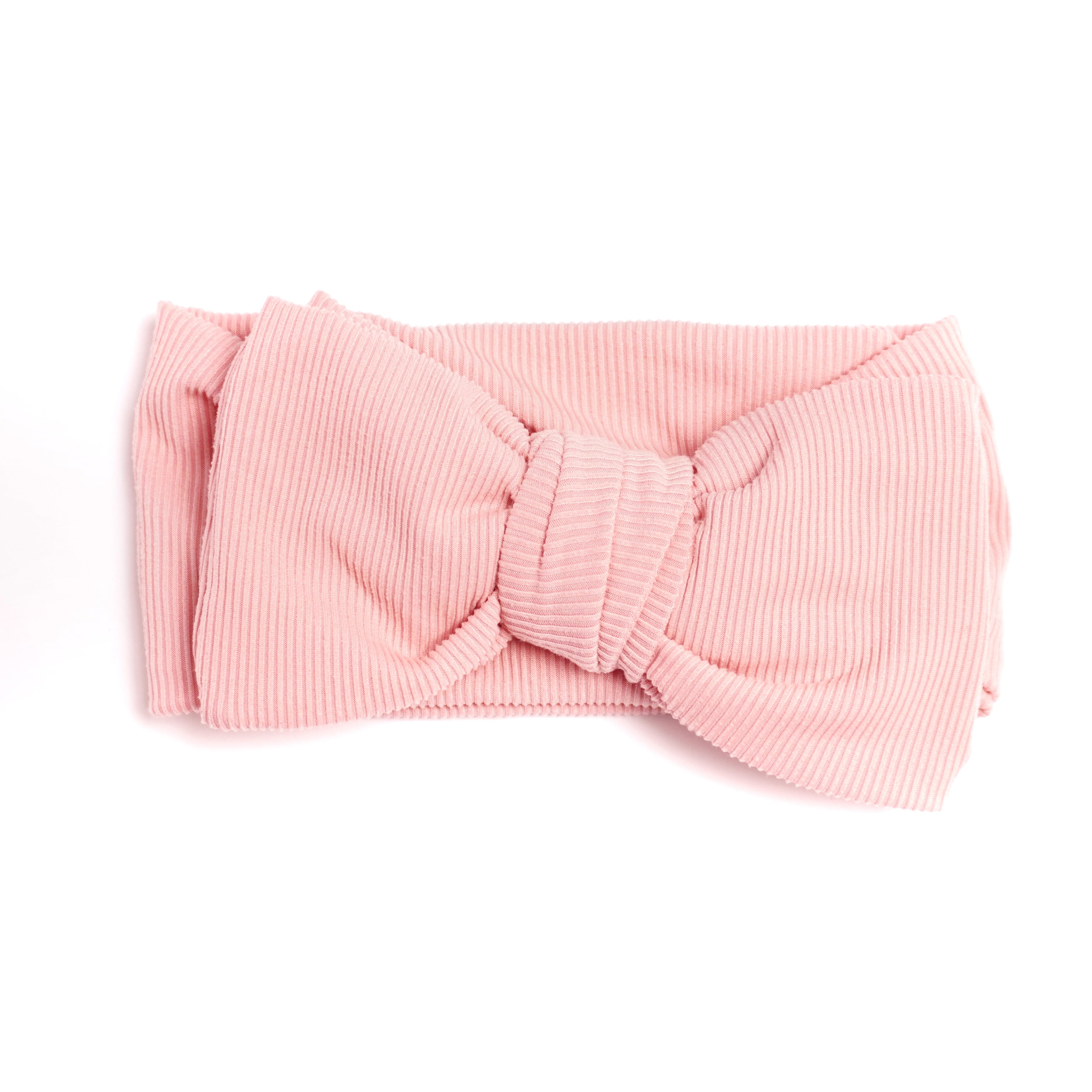 Ribbat Hårband - Rosa