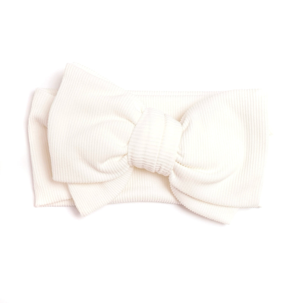 Ribbat Hårband - Vitt