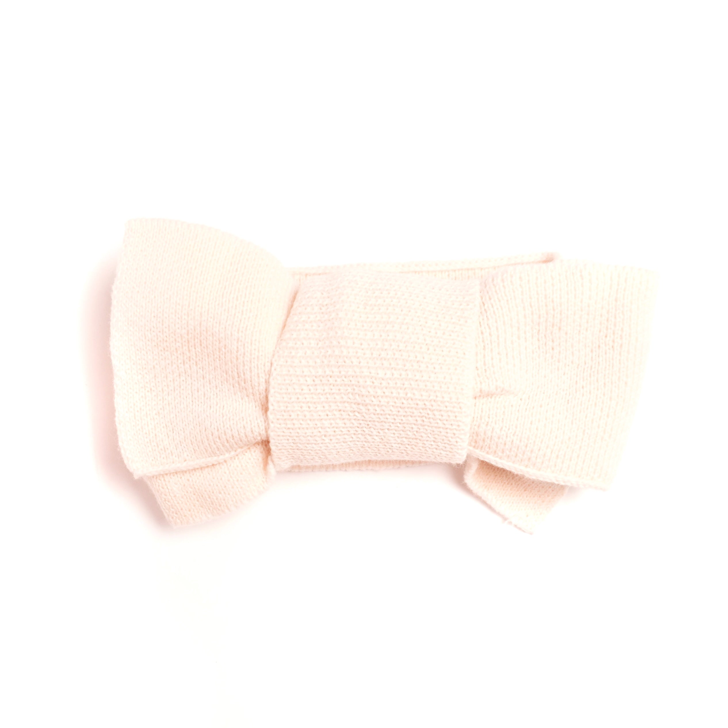 Ribbstickad Hårband - beige