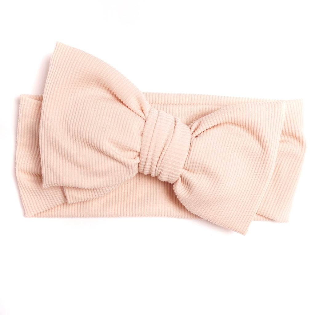 Ribbat Hårband - Beige