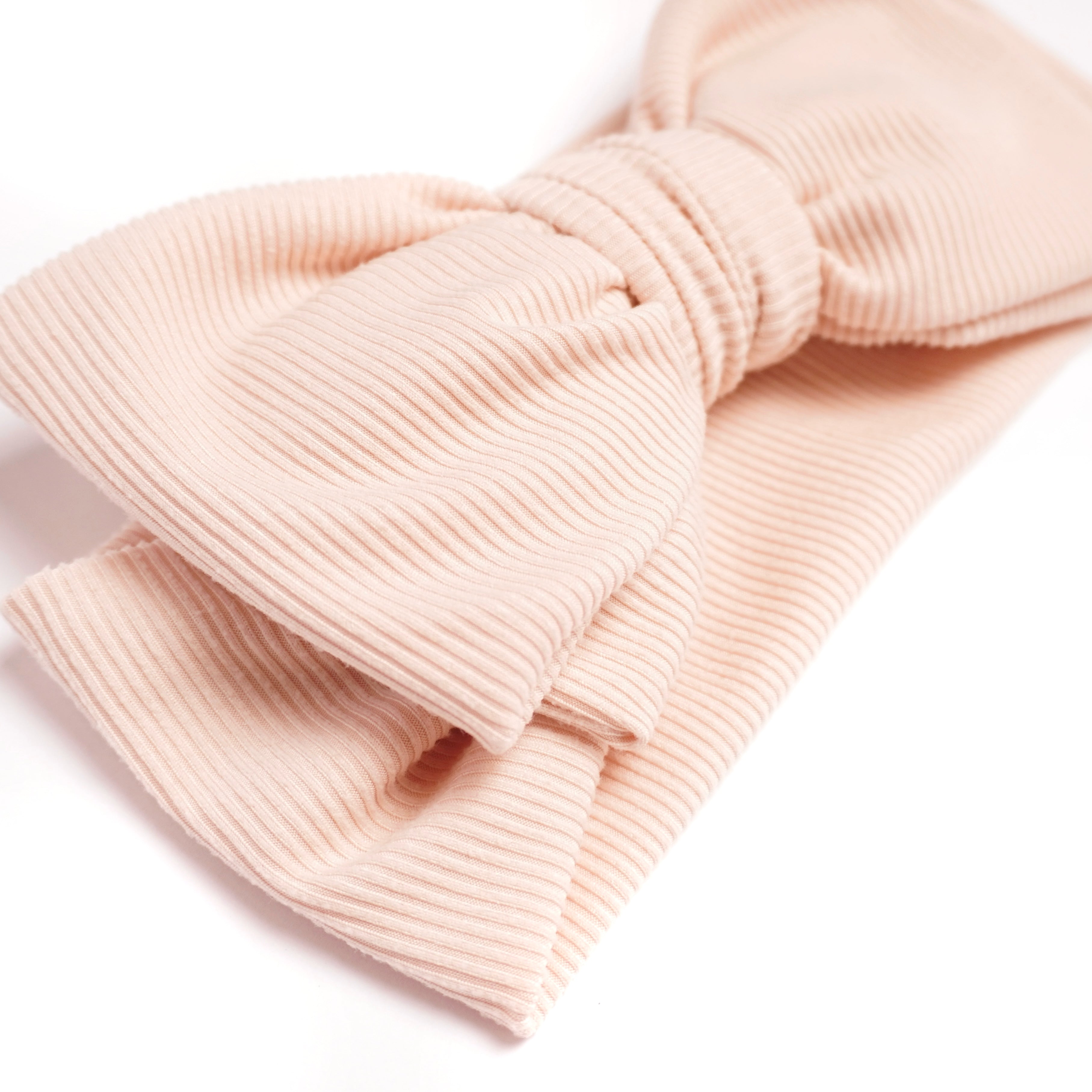 Ribbat Hårband - Beige