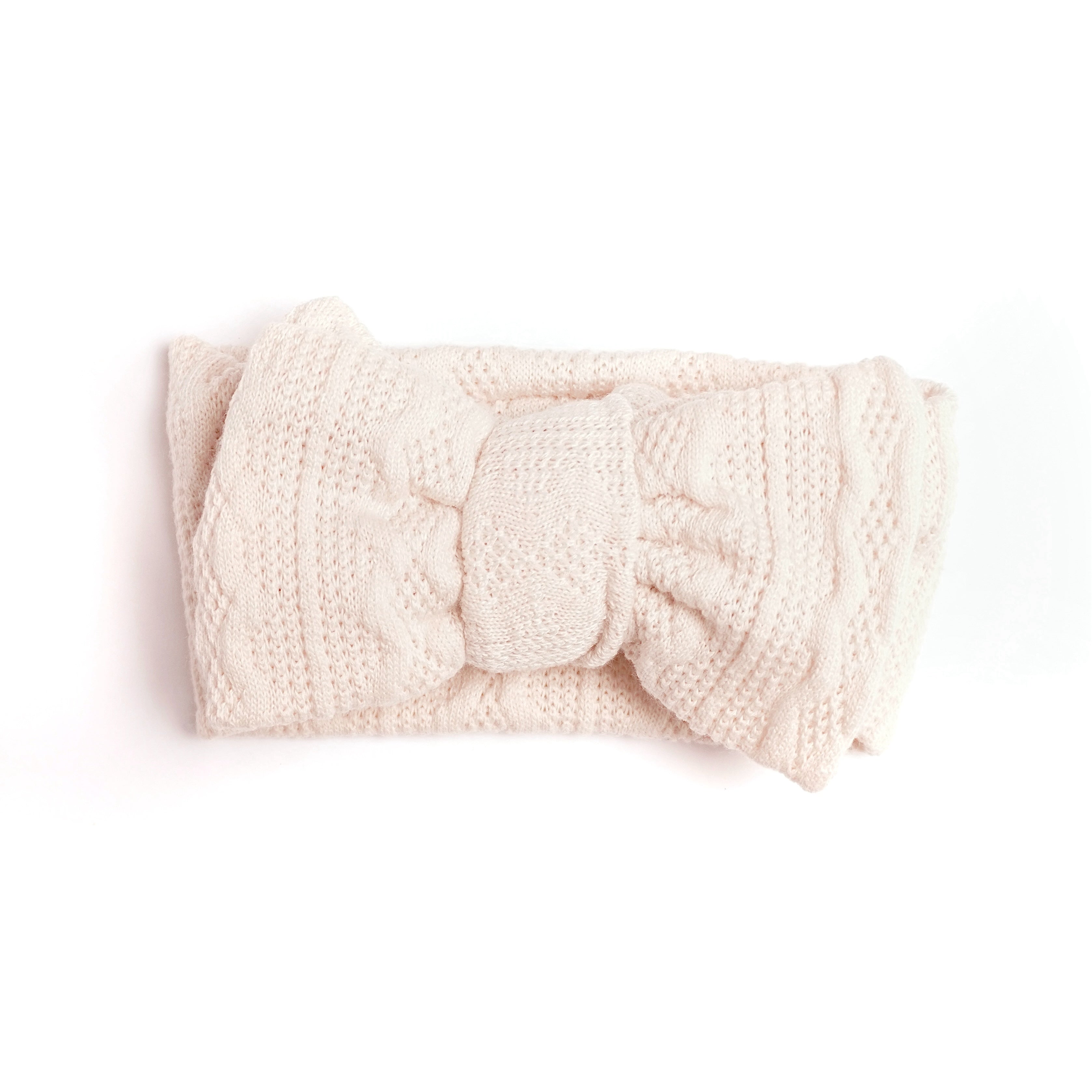 Stickat Hårband - Offwhite