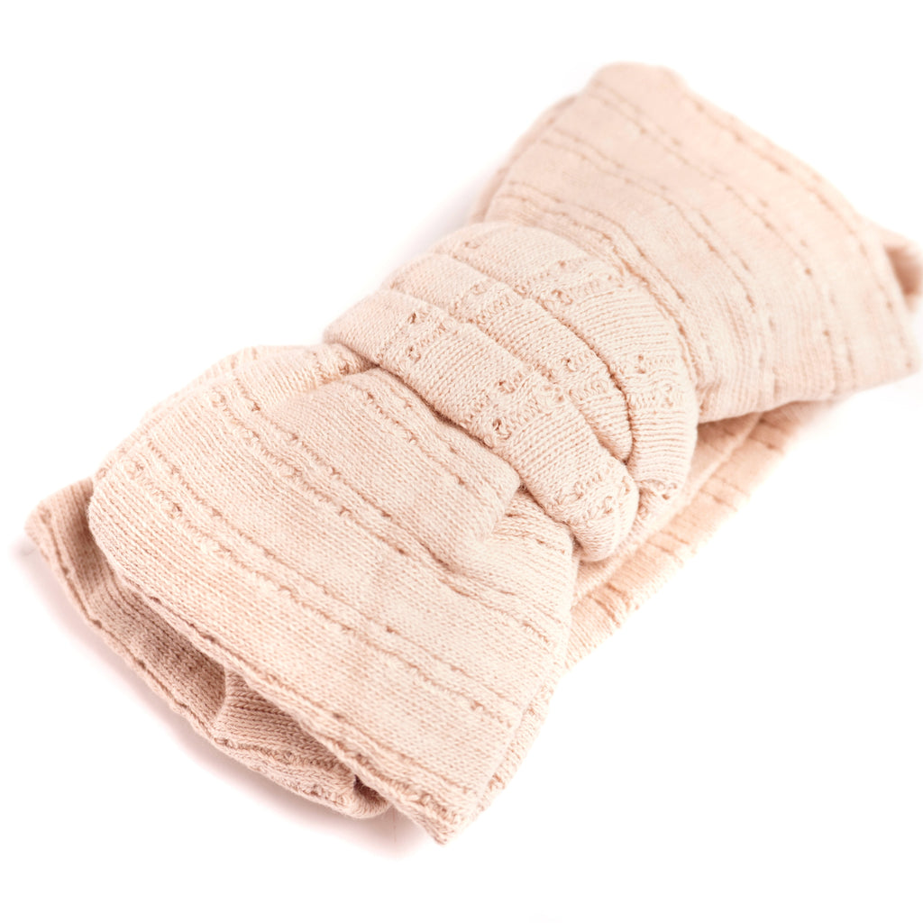 Pointelle Hårband - Mocha